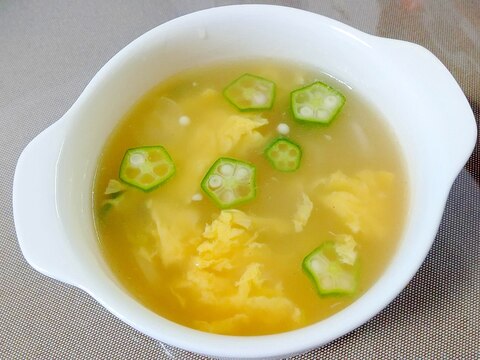 卵とオクラの中華スープ＋＋
